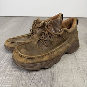 Twisted X Brown Crossover Men's Chukka Driving Mocs Beige Brown Size 10.5 Mens E